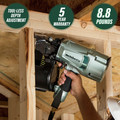 Air Framing Nailers | Factory Reconditioned Metabo HPT NV83A5M Brushed 3-1/4 in. Coil Framing Nailer image number 2