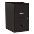 Office Filing Cabinets & Shelves | Alera 2806262 14 in. x 18 in. x 24.1 in. Soho 2-Drawer Vertical Letter File Cabinet - Black image number 0
