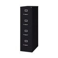Office Filing Cabinets & Shelves | Alera 26130 15 in. x 26.5 in. x 52 in. Letter-Size Four-Drawer Economy Vertical File - Black image number 1