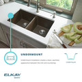 Elkay ELGRU13322WH0 Quartz Undermount 33 in. x 18-7/16 in. Single Bowl Sink (White) image number 8