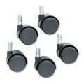 Office & Office Supplies | Master Caster 64234 2 in. Hard Nylon Wheel Safety Casters - Matte Black (5/Set) image number 1