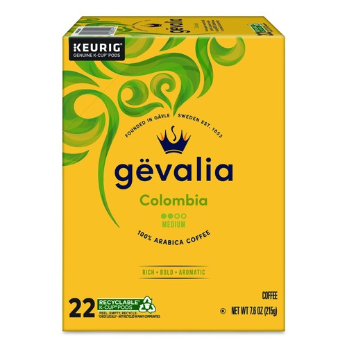 Coffee | Gevalia 5000390631 K-Cup Pods - Colombia (22/Box) image number 0