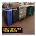 Trash & Waste Bins | Rubbermaid Commercial FG354060BLA 23 Gallon Rectangular Plastic Slim Jim Receptacle W/venting Channels - Black image number 6