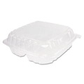 Food Trays, Containers, and Lids | Dart C95PST3 ClearSeal 9.4 in. x 8.9 in. x 3 in. 3-Compartments Hinged-Lid Plastic Containers (200/Carton) image number 3