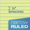 Office Jansan | Ampad 20-222 8.5 in. x 11.75 in. Perforated Writing Pads - Narrow, Canary Yellow (1-Dozen) image number 2