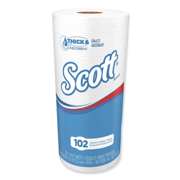 Scott Choose-A-Sheet 1-Ply 4.8 in. x 11 in. Mega Kitchen Roll Paper Towels - White (24/Carton)
