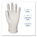 Disposable Gloves | Boardwalk BWK315LBX 4 mil Powder-Free Synthetic Vinyl Gloves - Large, Beige (100/Box) image number 4