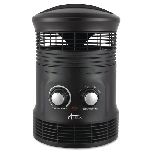 Portable Heaters | Alera HEFF360B 750W 8 in. x 8 in. x 12 in. 360-Degree Circular Fan Forced Heater - Black image number 0