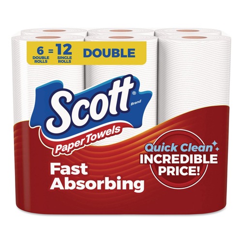 Cleaning & Janitorial Supplies | Scott 56668 1-Ply Choose-A-Size Mega Kitchen Roll Paper Towels (4 Packs/Carton) image number 0