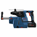 Rotary Hammers | Bosch GBH18V-26K24AGDE 18V Bulldog Brushless Lithium-Ion 1 in. Cordless SDS-Plus Rotary Hammer Kit with Dust Collection Attachment and 2 Batteries (8 Ah) image number 2