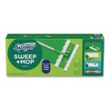 Cleaning & Janitorial Supplies | Swiffer 80810204 Sweep and Mop 12.4 in. x 2.95 in. 2-in-1 Dry/Wet Floor Mopping and Sweeping Kit - Silver Plastic Handle (6/Kit) image number 1