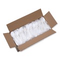 Cutlery | Boardwalk BWKSSHWPPWIW Heavyweight Wrapped Polypropylene Soup Spoon - White (1000/Carton) image number 2