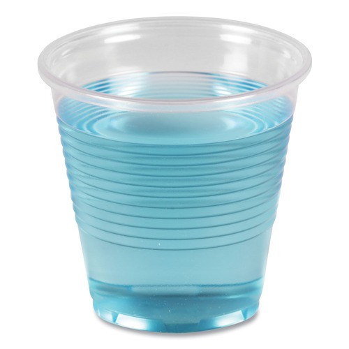  | Boardwalk BWKTRANSCUP5CT 5 oz. Plastic Cold Cups - Translucent (100 /Bag, 25 Bags/Carton) image number 0
