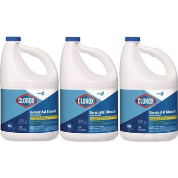 Clorox 30966 121 oz. Bottle Regular Concentrated Germicidal Bleach (3/Carton)