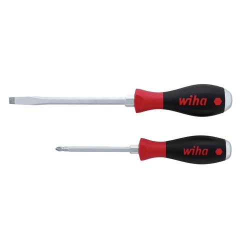 Screwdrivers | Wiha Tools 53082 2-Piece SoftFinish XHeavy Duty Slotted and Phillips Screwdriver Set image number 0