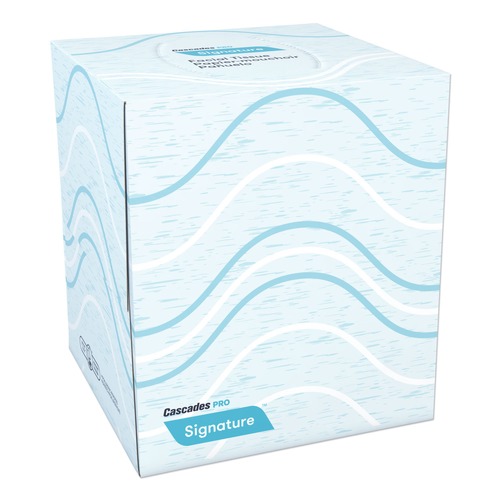 Tissues | Cascades PRO F710 2-Ply Cube Signature Facial Tissue - White (36/Carton) image number 0