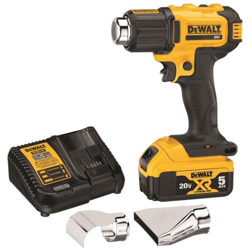 New Year New Savings! Save $25 off $150 | Dewalt DCE530P1 20V MAX Brushed Lithium-Ion Cordless Heat Gun Kit (5 Ah) image number 0