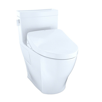 BIDETS | TOTO MW6243056CEFG#01 Legato One-Piece Elogated 1.28 GPF Toilet & Bidet Seat (Cotton White)