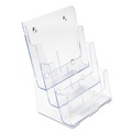 Office Jansan | Deflecto 77301 9.5 in. x 6.25 in. x 12.63 in. Magazine Size 3 Compartment DocuHolder - Clear image number 2