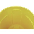 Trash Cans | Rubbermaid Commercial FG264360YEL 44 Gallon Plastic Vented Round Brute Container - Yellow image number 4