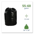 Trash Bags | Stout by Envision T3658B15 36 in. x 58 in. 1.5 mil. 60 Gallon Total Recycled Content Plastic Trash Bags - Brown/ Black (100/Carton) image number 2