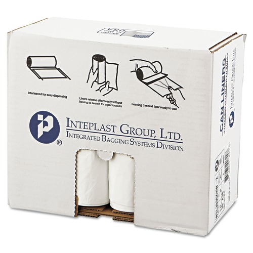 Trash Bags | Inteplast Group WSL3036XHW-2 30 Gallon .7 mil 30 in. x 36 in. Low Density Can Liner - White (200/Carton) image number 0