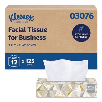 Kleenex 2-Ply Facial Tissue for Business - White (12 Boxes/Carton)