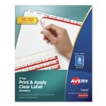 Office Jansan | Avery 11447 Index Maker 11 in. x 8.5 in. 8-Tab Print and Apply Clear Label Dividers - White (25/Box) image number 0
