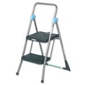 Office Jansan | Cosco 11829GGB 20.5 in. x 24.75 in. x 39.5 in. 300 lbs. Capacity Commercial 2-Step Folding Stool - Gray image number 0