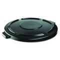 Trash & Waste Bins | Rubbermaid Commercial FG264560BLA 24.5 in. x 1.5 in. BRUTE Self-Draining Flat Top Lids - Black image number 0