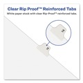 Office Jansan | Avery 01403 11 in. x 8.5 in. 26-Tab Avery Style C Preprinted Legal Exhibit Side Tab Index Dividers - White (25/Pack) image number 4