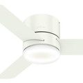 Hunter 59452 44 in. Minimus Ceiling Fan with Remote and LED Light Kit (Fresh White) image number 4