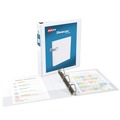 Office Jansan | Avery 19651 11 in. x 8.5 in. 3 Rings 1.5 in. Capacity Showcase Economy View Binders with Slant Rings - White image number 1