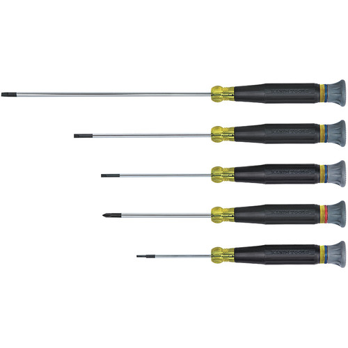 Screwdrivers | Klein Tools 85614 5-Piece Slotted and Phillips Precision Electronic Screwdriver Set image number 0