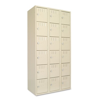 Tennsco 36 in. x 18 in. x 72 in. Triple Stack Box Compartments - Sand