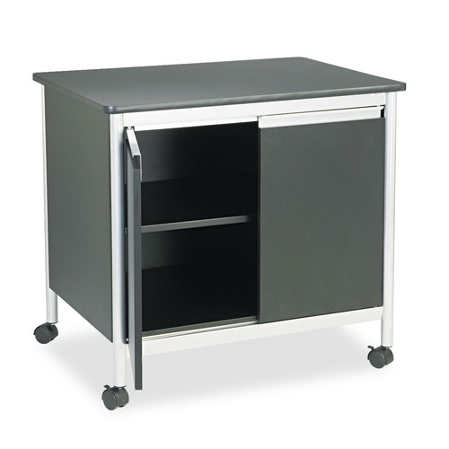  | Safco 1872BL Deluxe Steel Machine Stand, One-Shelf, 32w X 24-1/2d X 30-1/4h, Black image number 0
