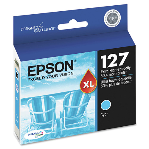 Ink & Toner | Epson T127220-S T127220-S (127) DURABrite Ultra Extra High-Yield Ink - Cyan image number 0