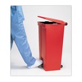 Trash & Waste Bins | Rubbermaid Commercial FG614600RED 23 Gallon Indoor Utility Step-On Plastic Waste Container - Red image number 3
