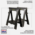 Bases and Stands | Stanley 060864R 2-Piece Portable 31 in. Folding Sawhorse Set image number 1