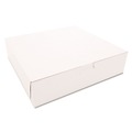Food Service | SCT SCH 0969 10 in. x 10 in. x 2.5 in. Paper One-Piece Non-Window Bakery Boxes - White (250/Carton) image number 0