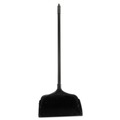 Office Jansan | Rubbermaid Commercial FG253100BLA 12.5 in. x 37 in. Lobby Pro Polypropylene with Vinyl Coat Upright Dustpan with Wheels - Black image number 0