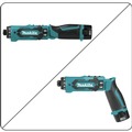 Right Angle Drills | Factory Reconditioned Makita DF012DSE-R 7.2V Lithium‑Ion 1/4 in. Cordless Hex Driver‑Drill Kit with Auto‑Stop Clutch (1.5 Ah) image number 8