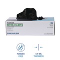 Work Gloves | Boardwalk BWK396XLBX 4.4 mil Disposable Powder-Free General Purpose Nitrile Gloves - X-Large, Black (100/Box) image number 5
