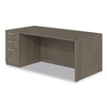 Office Desks & Workstations | Alera AE1NZK-UF3672S TOM 72 in. x 36 in. x 29 in. Seville Series Single Left Pedestal Desk - Walnut image number 3