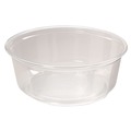 Food Service | Fabri-Kal 000000000009505100 4.6 in. Diameter x 1.8 in. h 8 oz Microwavable Plastic Deli Containers - Clear (500/Carton) image number 0