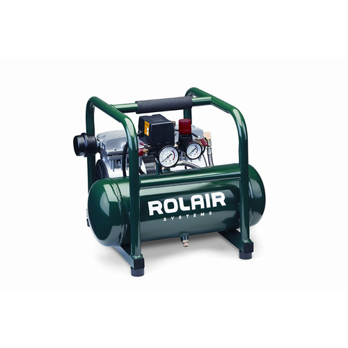 Portable Air Compressors | Rolair JC10 1 HP Oil-Less Compressor with Overload Protection and Low RPM for Quiet Operation image number 0