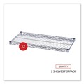 Office Jansan | Alera ALESW583618SR Industrial Wire Shelving 36 in. x 18 in. Extra Wire Shelves - Silver (2-Piece/Carton) image number 2