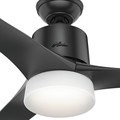 Ceiling Fans | Hunter 59375 WiFi Enabled HomeKit Compatible 54 in. Symphony Matte Black Ceiling Fan with Light with Integrated Control System - Handheld image number 3