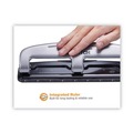 Office Jansan | PaperPro 2101 9/32 in. Holes 12-Sheet EZ Squeeze 3-Hole Punch - Black/Silver image number 6