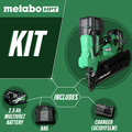 Framing Nailers | Metabo HPT NR3675DDM MultiVolt 36V Brushless Lithium-Ion 21 Degree 3-1/2 in. Cordless Duplex Nailer Kit (2.5 Ah) image number 1